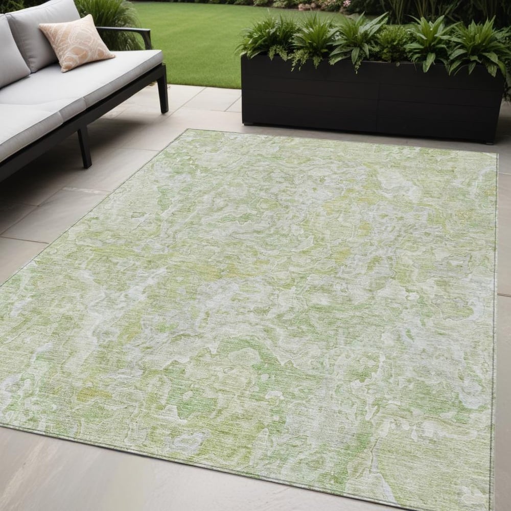 HomeRoots Abstract Transitional Rectangle Outdoor Rug