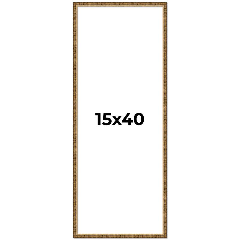 15x40 Frame Gold Kingsley Distressed Solid Wood Picture Frame Width