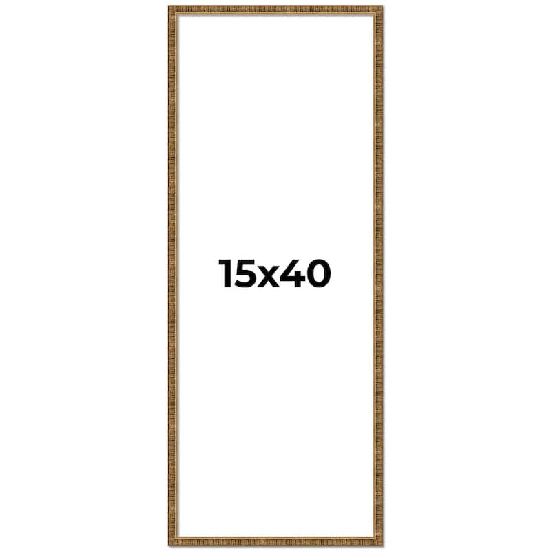 15x40 Frame Gold Picture Frame - Complete Modern Photo Frame Includes