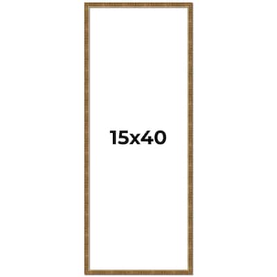 15x40 Frame Gold Picture Frame - Complete Modern Photo Frame Includes