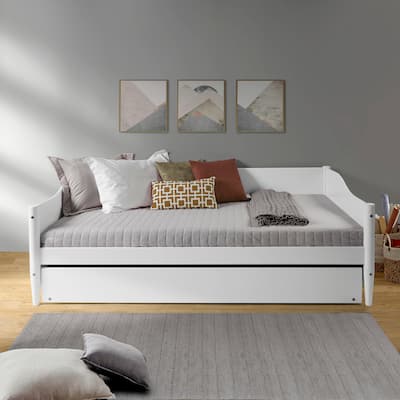 Mid Century Classic Twin Size Day Bed with Trundle