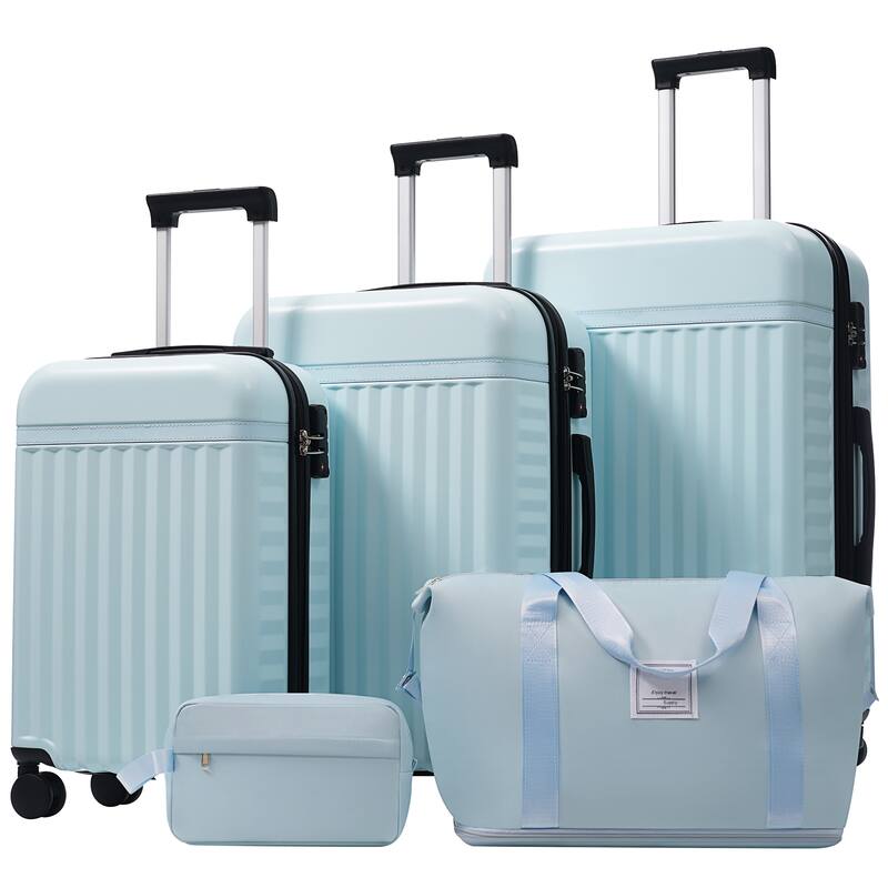 5 Piece Hardshell ABS Luggage Sets with Spinner Wheels and Tsa Lock