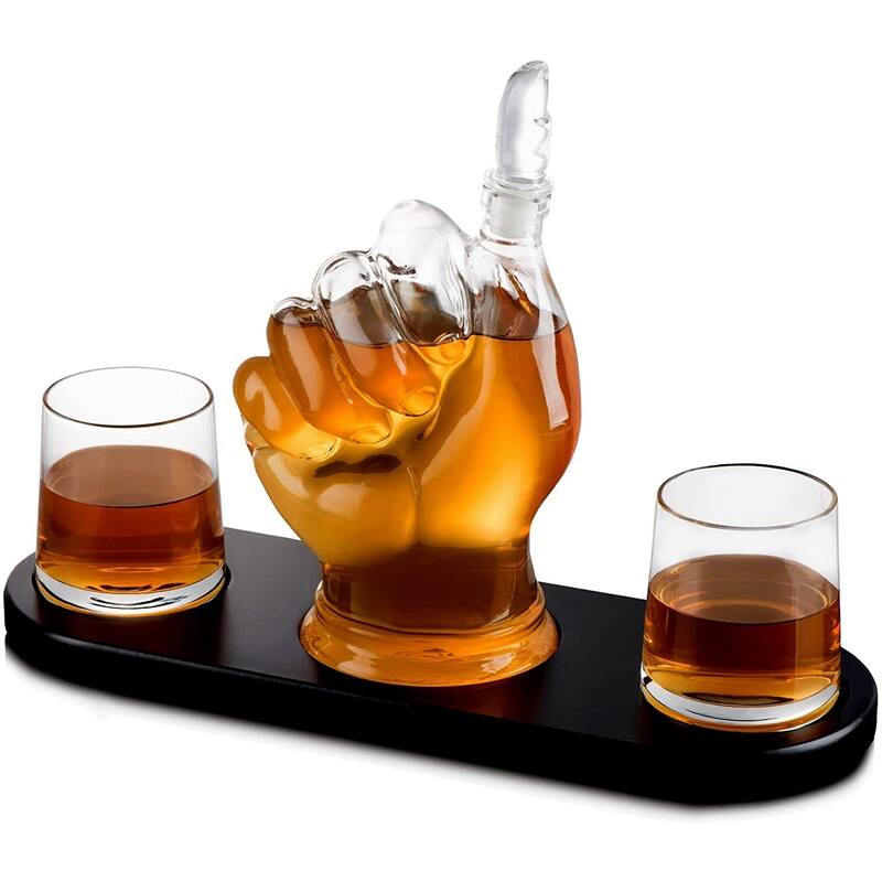 Finger Decanter w 2 Cups - Set of 2