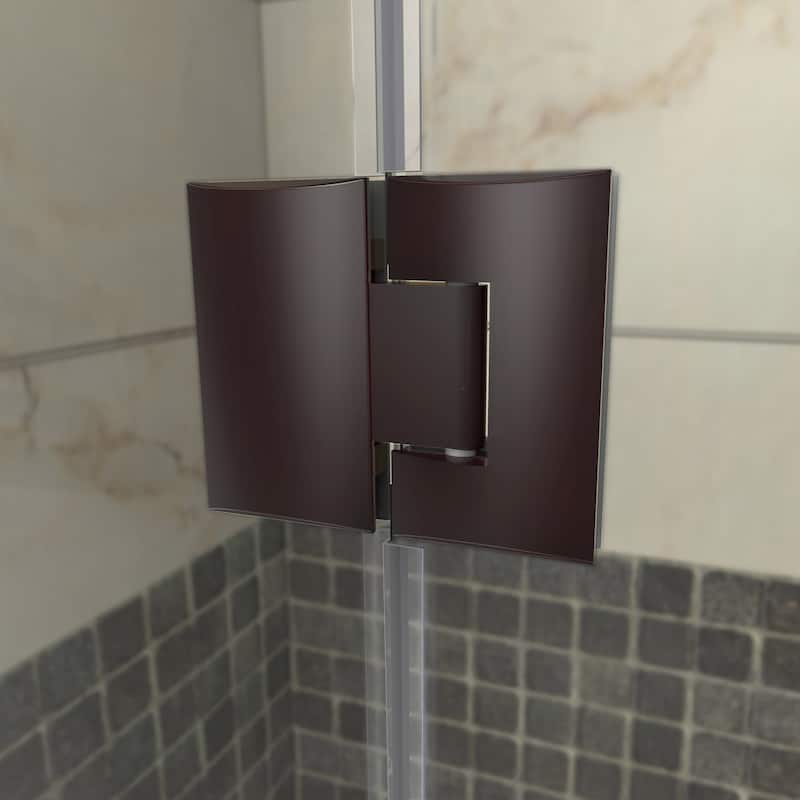 DreamLine Prism Lux 40 3/8 in. x 40 3/8 in. x 72 in. Fully Frameless Hinged Shower Enclosure - 40.38" x 40.38"