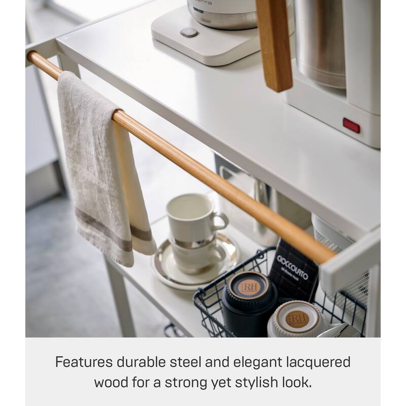 Yamazaki Home Storage Rack - Three Sizes, Steel, 35-Inch, Holds 64.9 lbs, Adjustable - L 18.31 x W 23.62 x H 35.43 inches