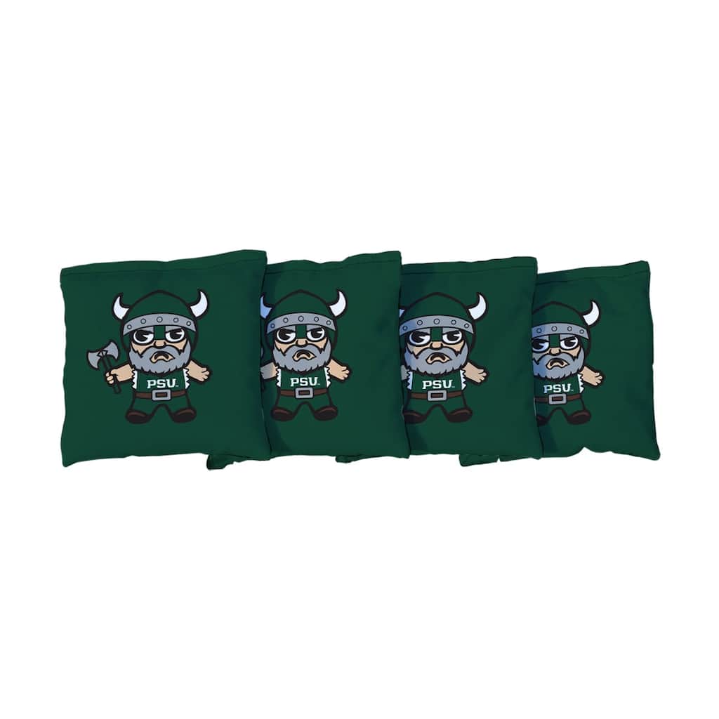 Portland State University Vikings Green Tokyodachi Design Cornhole Bags