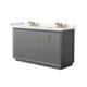 Option Dark Gray / White Quartz Top / Satin Bronze