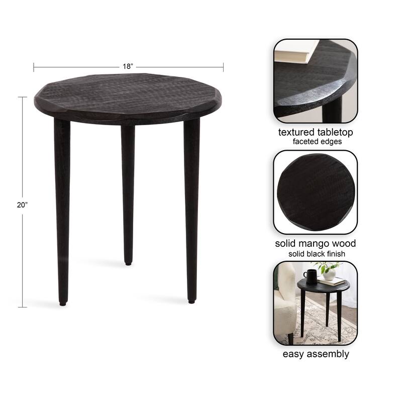 Kate and Laurel Tavares Round Side Table - 18x18x20