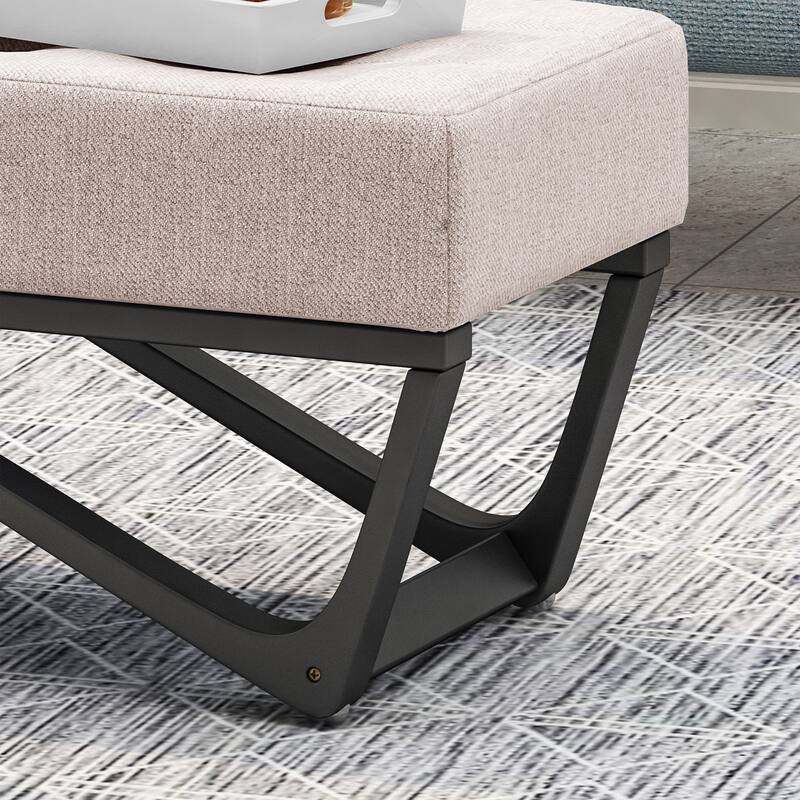 Button-tufted Sleek Bench