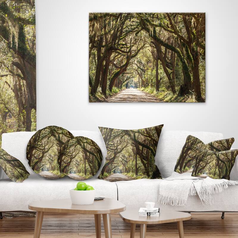 Designart "Trees Tunnel in Botany Bay" Landscape Print Wall Art