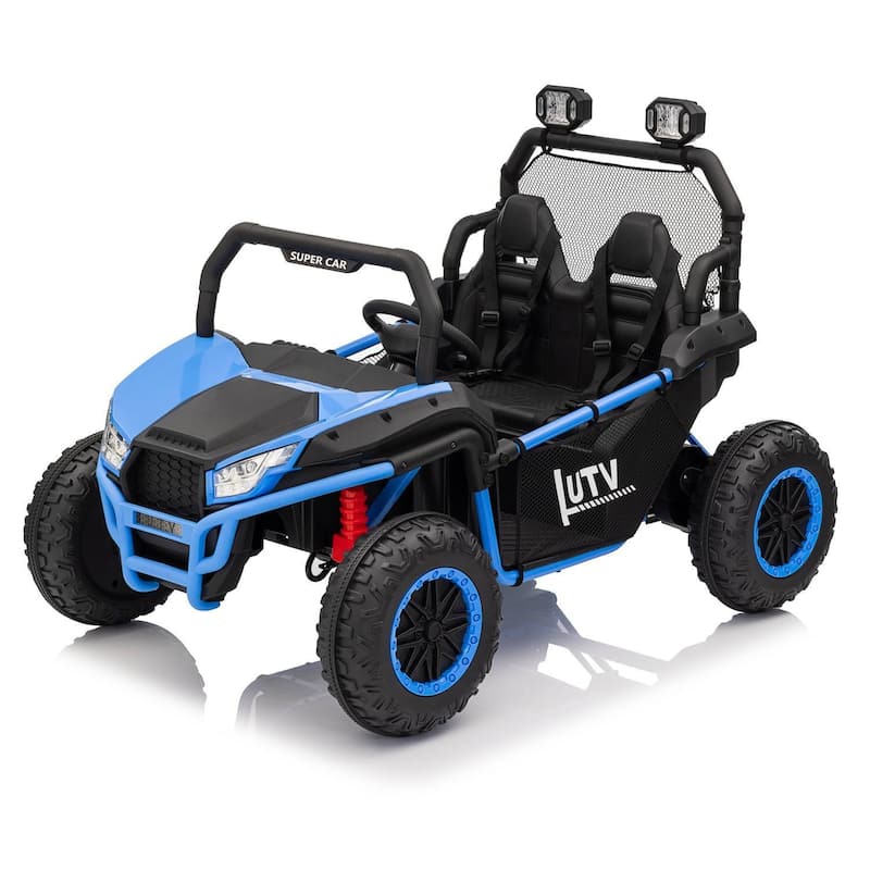 24V 2-Seater Kids UTV Ride-On Car Toy with Parent Remote Control for Kids Best Gifts - Blue