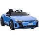 preview thumbnail 2 of 7, 12V Audi RS E-tron GT Kids Electric Ride-On Car - 3.1 MPH with Remote Control, Suspension, Music & LED Lights (Blue)