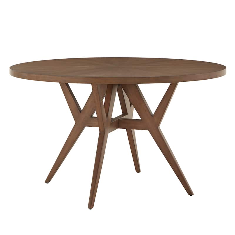 Sheeba Round Mid-Century Modern Walnut 5-piece Dining Set by iNSPIRE Q Modern