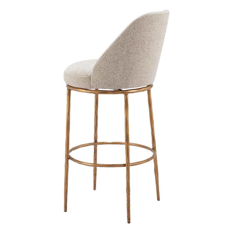 Nordhavn Swivel Barstool Beige & Gold