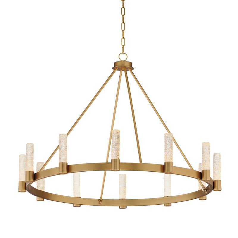 Maxim 38448IB Duchess 12 Light 44" Wide LED Ring Chandelier - Natural Aged Brass