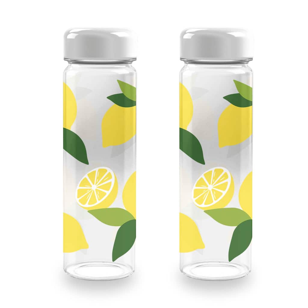 Abode Homewares Lemon Fresh Acrylic Quench Water Bottle - Yellow - 20 oz