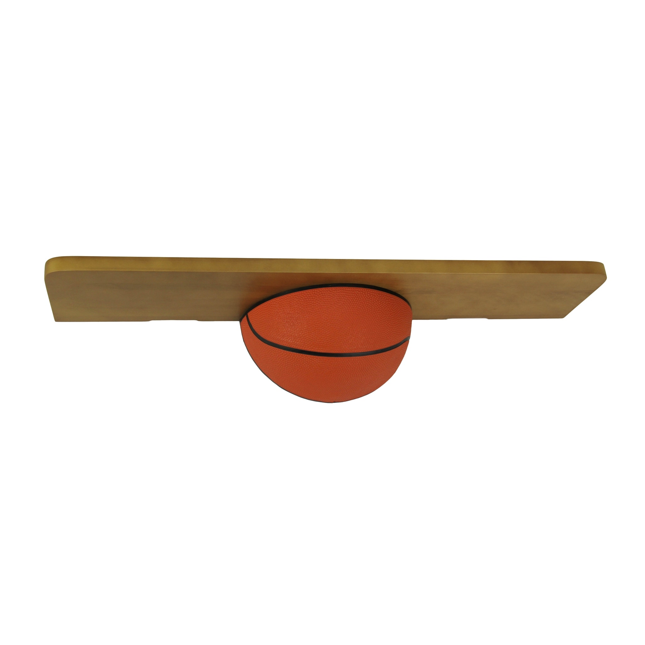 18 Inch Long Wooden Sports Wall Shelf Basketball Overstock 21346492