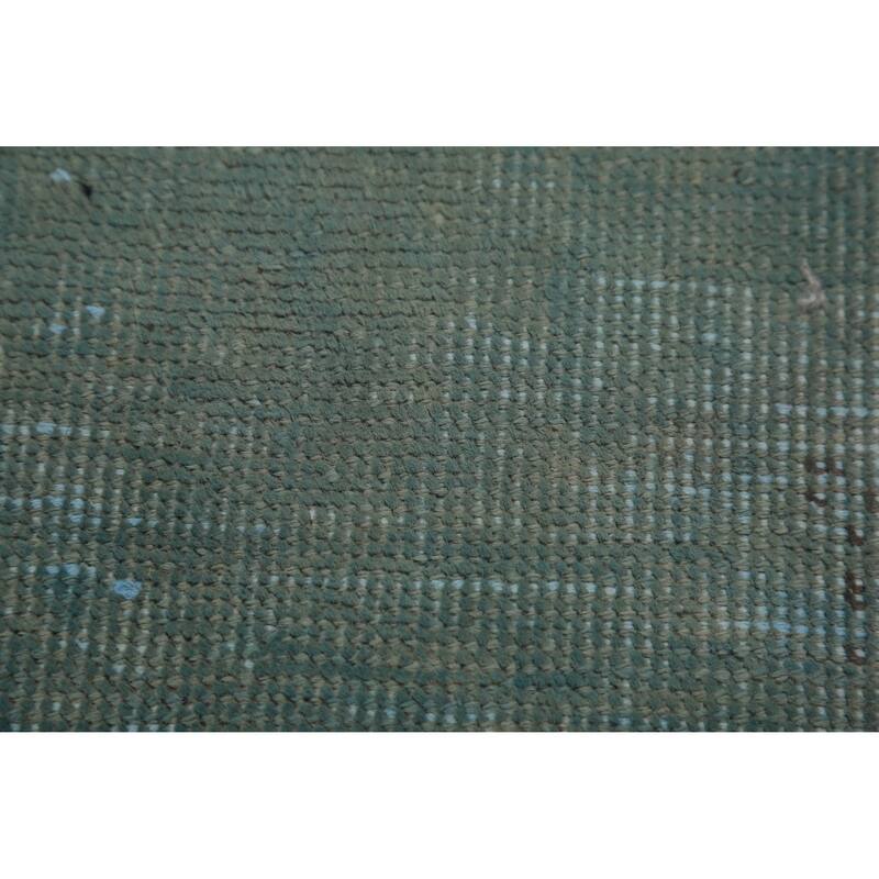 Blue Tabriz Persian Vintage Rug Oriental Handmade Wool Carpet - 9'8" x 12'9"