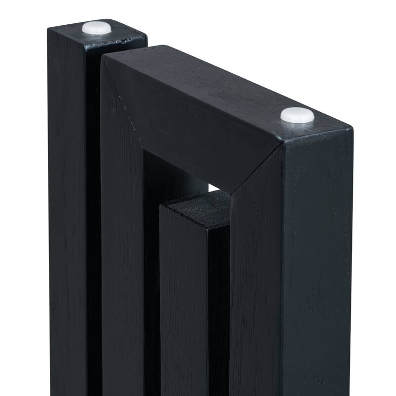 niquely Designed Oak Veneer Console Table with Distinctive Side Shapes