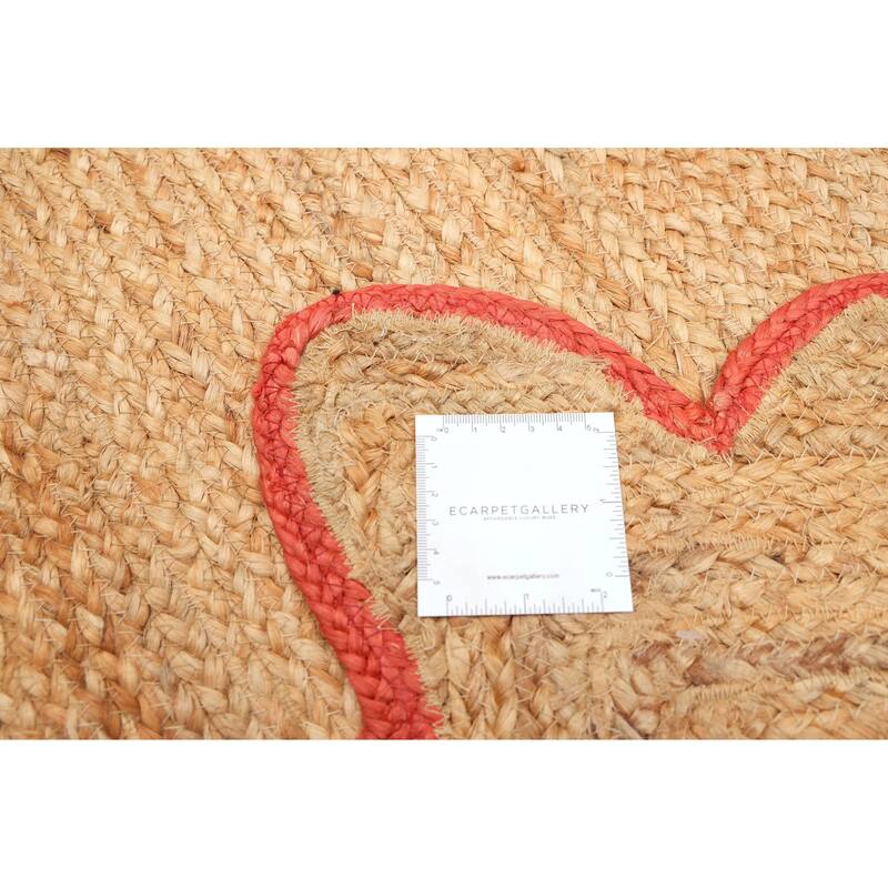 ECARPETGALLERY Braided Weave Palas Denizli Tan Jute Rug - 2'7 x 6'6