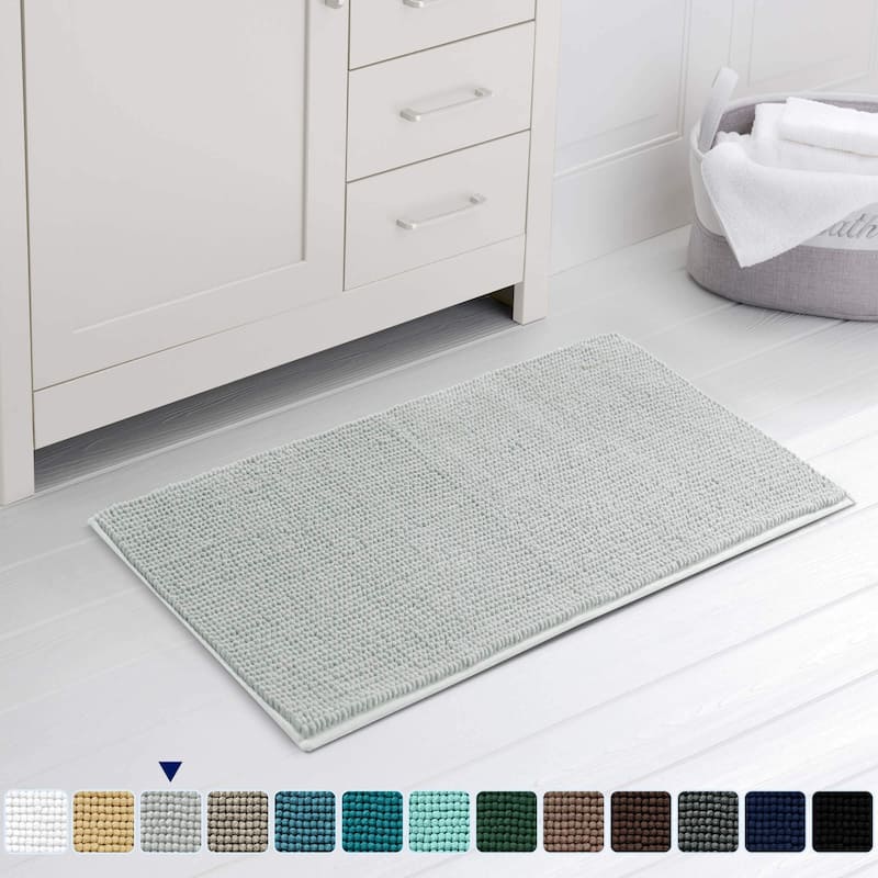 Subrtex Chenille Soft Rugs Super Water Absorbing Shower Mats