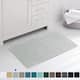 Subrtex Chenille Soft Rugs Super Water Absorbing Shower Mats - 16x24 - Light Gray