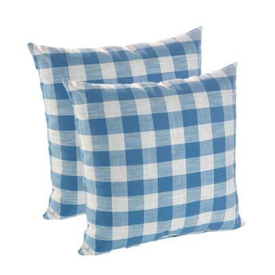 Klear Vu Liza Check Decorative Throw Pillows