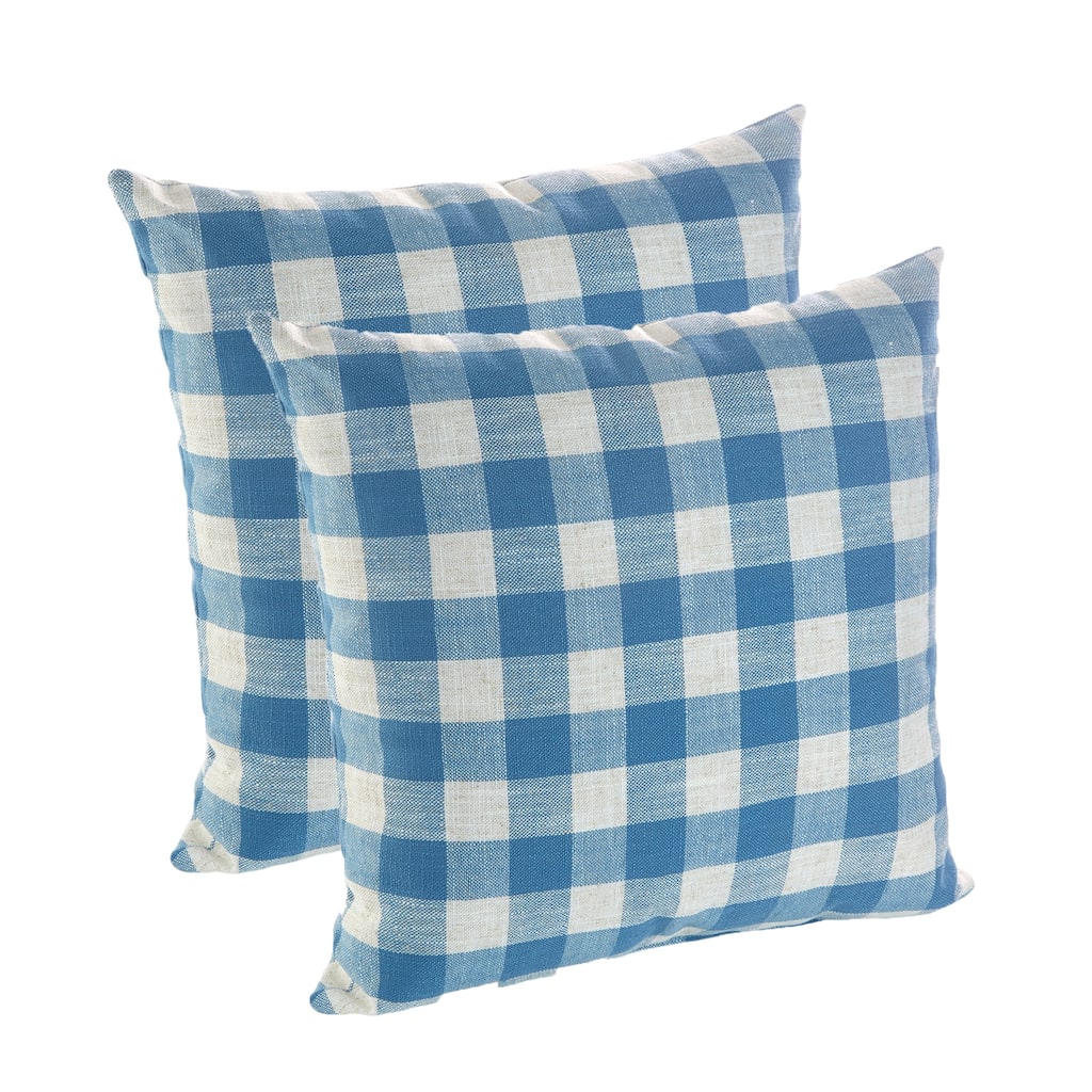 Klear Vu Liza Check Decorative Throw Pillows
