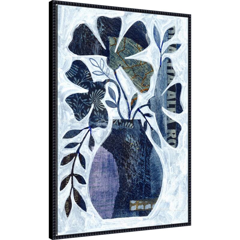 Indigo Blue Still Life No 2 by Susan Black Framed Canvas Wall Art Print