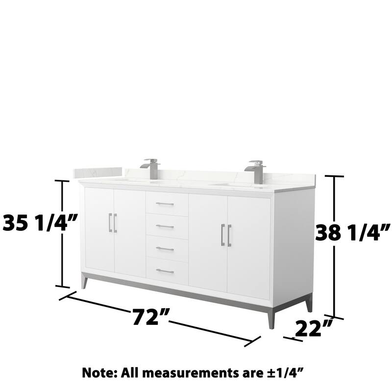 Wyndham Collection WCH818172D-QTZ-UNSMXX Amici 72" Free Standing