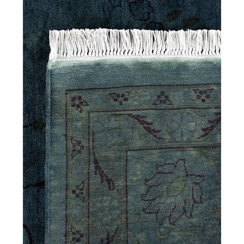 Overdyed One-of-a-Kind Hand-Knotted Area Rug - Gray - 8' 2" x 10' 5"