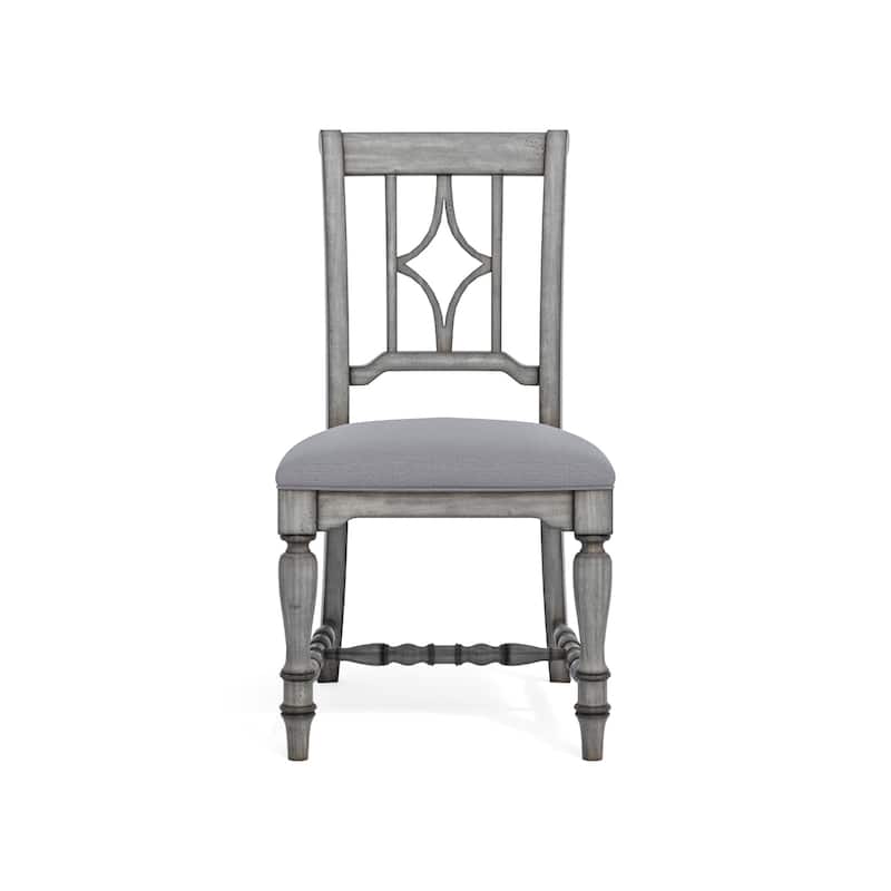 Plymouth Gray Wood Upholstered Dining Chair - 22" x 40" x 26"