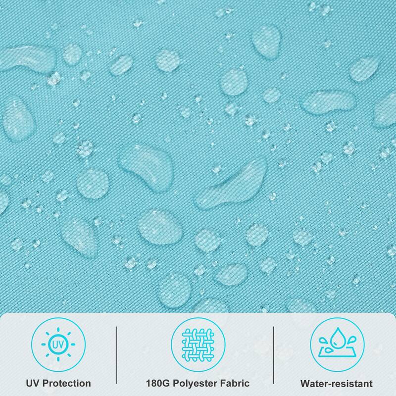 Autlaycil 10ft Offset Hanging Market Patio Umbrella With Base&Solar Lights