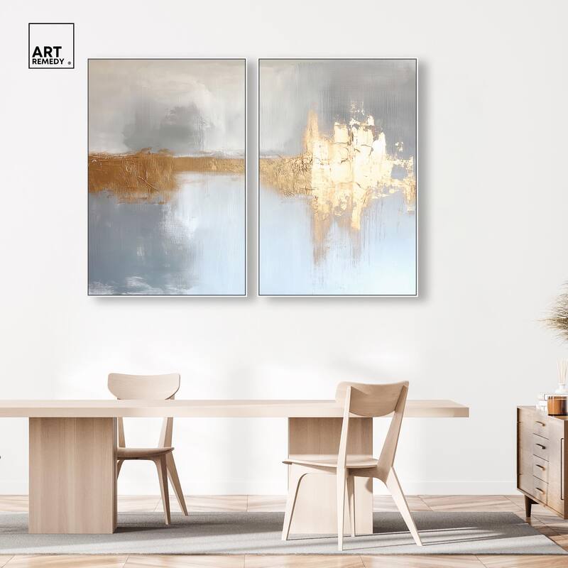 Serenity in Gold I Canvas Set of 2 by Art Remedy