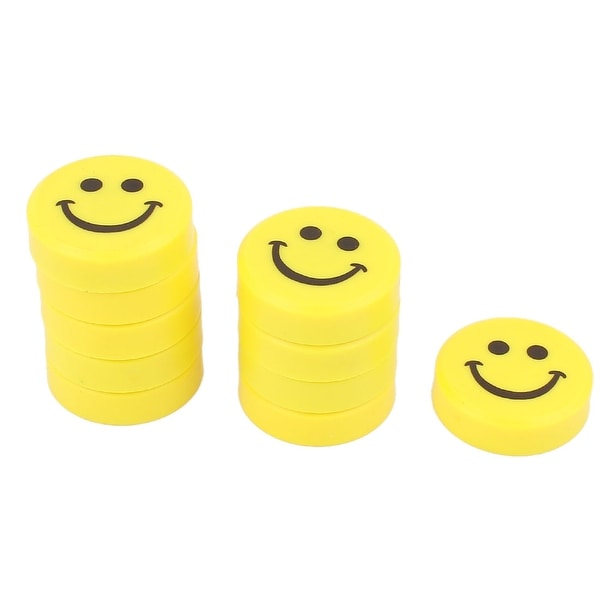 Unique Bargains 10 Pcs Smiling Face Design Whiteboard Sticker Fridge Magnets