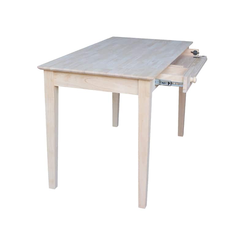 Home Office Desk 48" Computer Writing Workstation, Brown Sturdy Desk with Storage