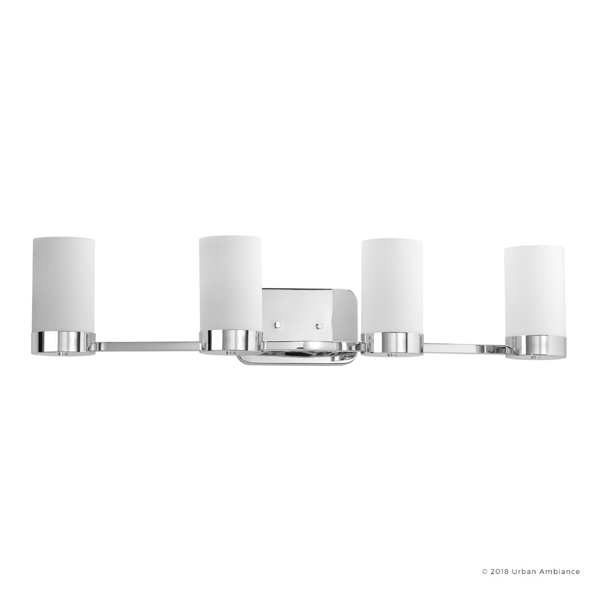 Luxury Contemporary Bathroom Vanity Light 7 5 H X 34 5 W Mid Century Modern Style Polished Chrome Finish By Urban Ambiance On Sale Overstock 28670676