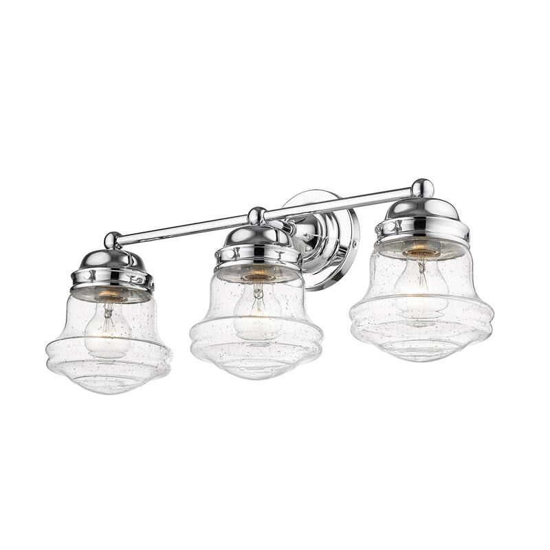 Bellevue ZBF33604 Caesarion 3 Light 23" Wide Vanity Light - Chrome / Seedy Glass