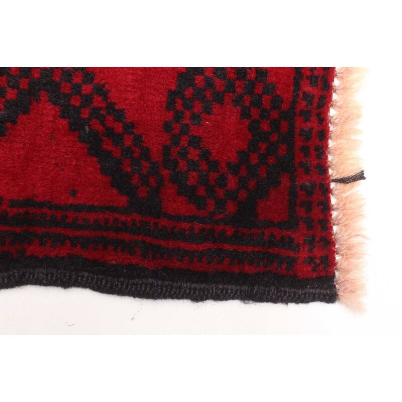 ECARPETGALLERY Hand-knotted Teimani Black Wool Rug - 2'10 x 4'6