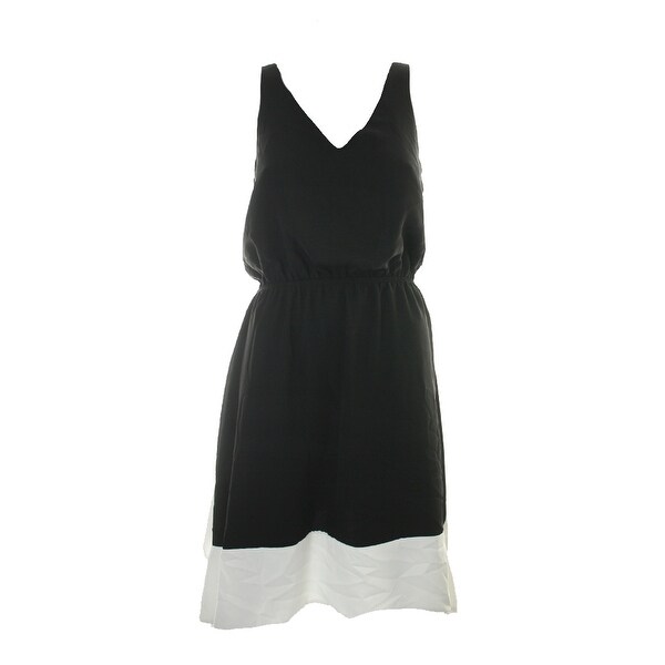 Colorblocked Handkerchief Hem Dress
