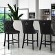 preview thumbnail 37 of 56, Contemporary Tufted Velvet Upholstered Counter Bar Stools Set of 2
