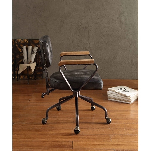 Hedia vintage whiskey top store grain leather office chair