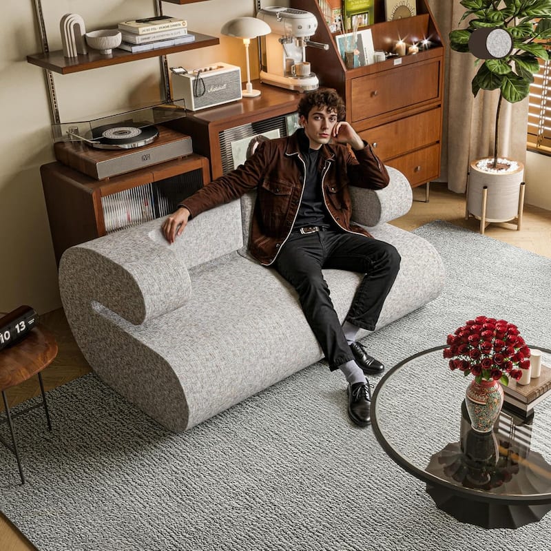 WOWMAX Modular Sectional Couches For Living Room, Small L Shaped Couch, Convertible Sleeper Sofa Bed With Cloud Couches