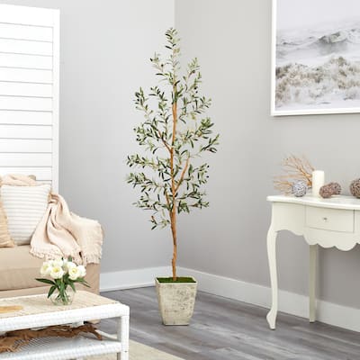 57" Olive Artificial Tree in Sand Colored Urn - 20"