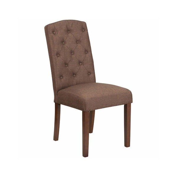 Fabric Tufted Dining Chair Brown 18x38 Bed Bath & Beyond 37178743