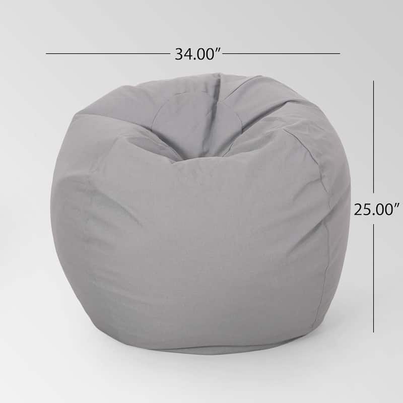 Roomfitters Soft Bean Bag Chair with Durable Cotton Cover, Ideal for Reading and Relaxing