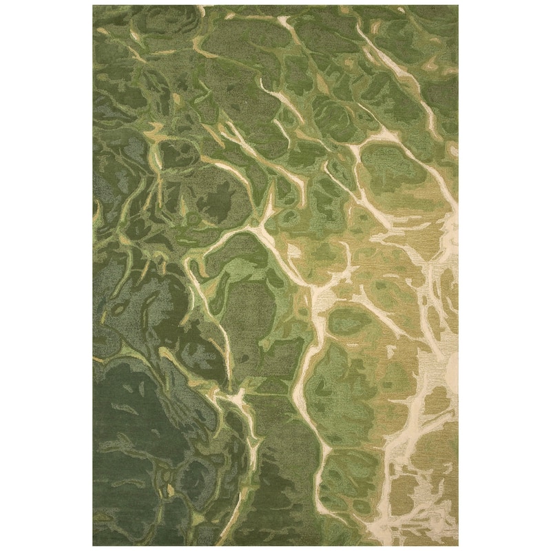 Liora Manne Corsica Handmade Abstract Water Art Indoor Wool Area Rug
