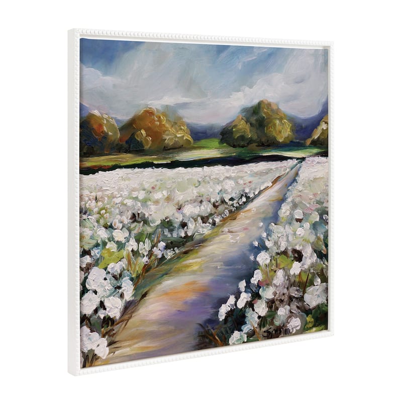 Kate and Laurel Sylvie Beaded Cotton Framed Canvas by Mary Sparrow - 30x30