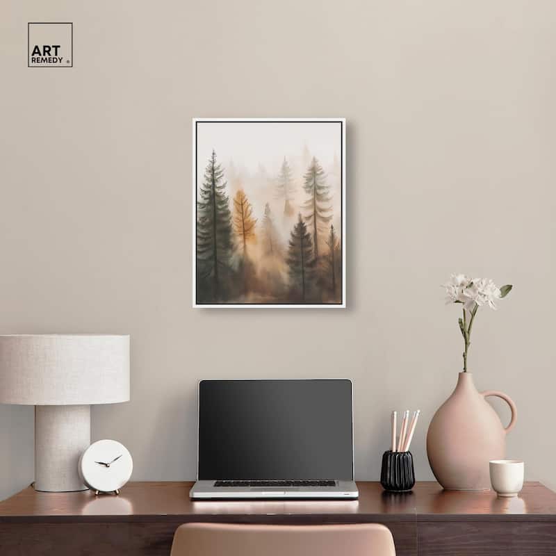 Misty Pines I Canvas by Art Remedy