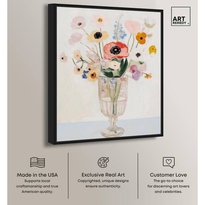 Gentle Bouquet Canvas by Art Remedy